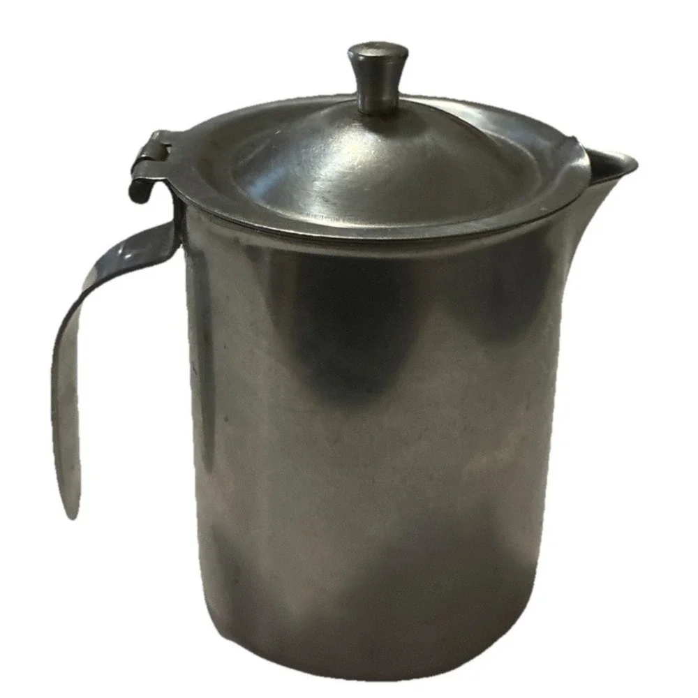Vintage Bloomfield Industries Creamer Stainless Steel Hinged Lid 4x3